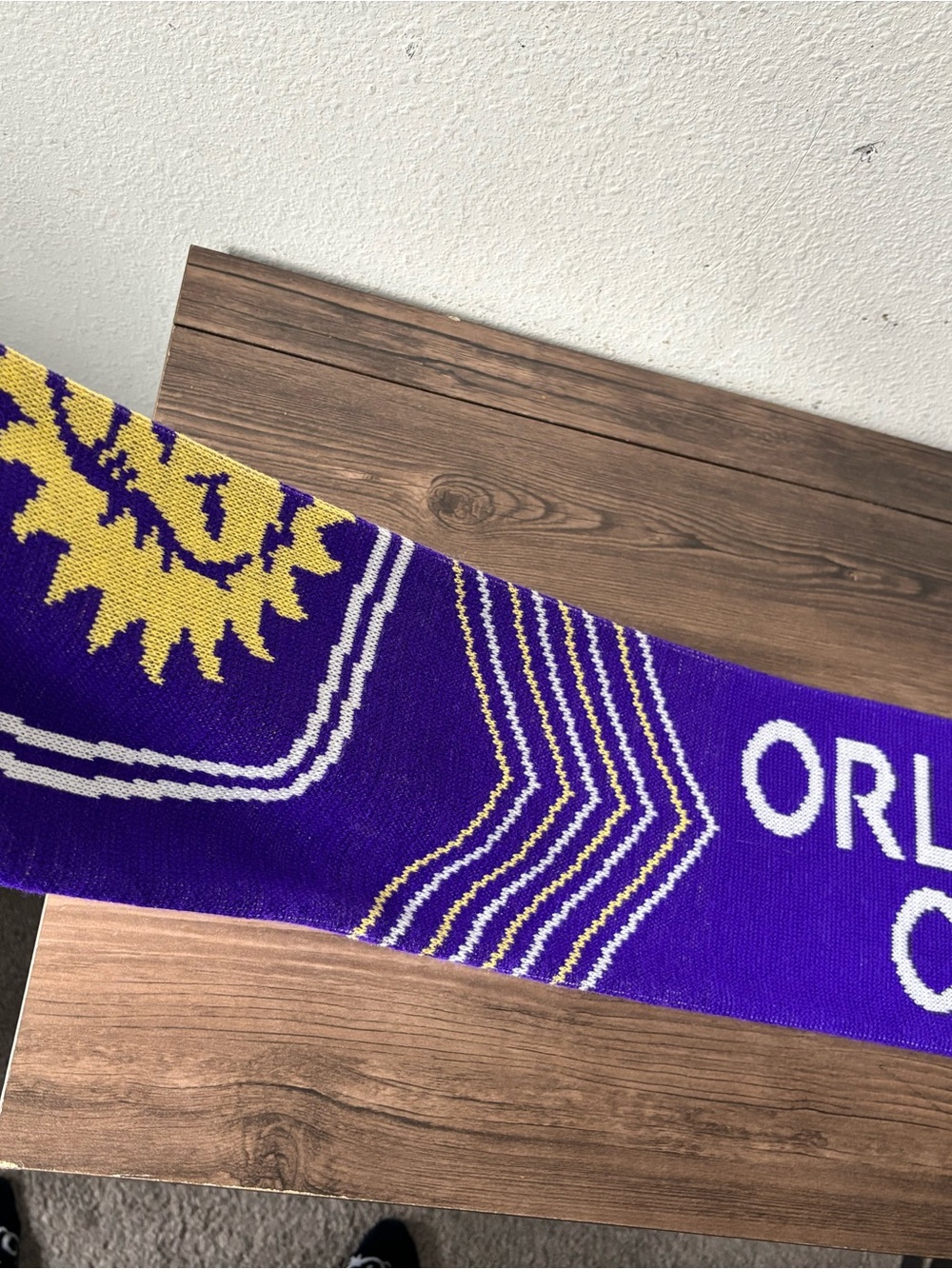 Purple and Yellow Fan Scarf